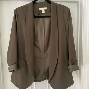 Olive green blazer- size 8 H&M perfect for work or jeans!
